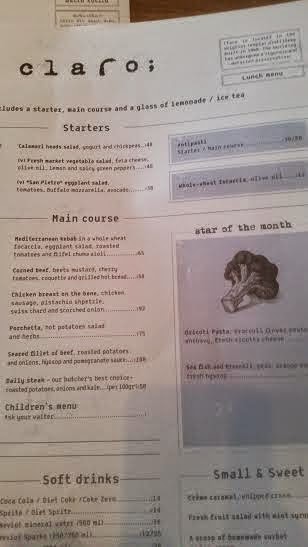 Restaurants in Tel Aviv: Claro